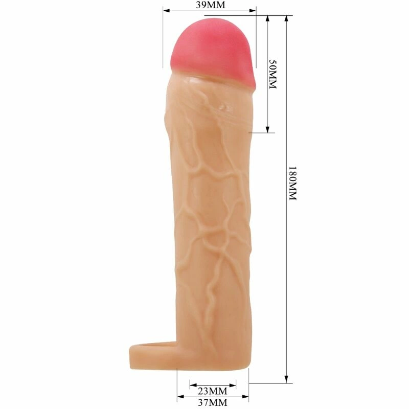 Pretty Love Chane Extension Sleeve Flesh - Flexible TPR Cover with Support Ring