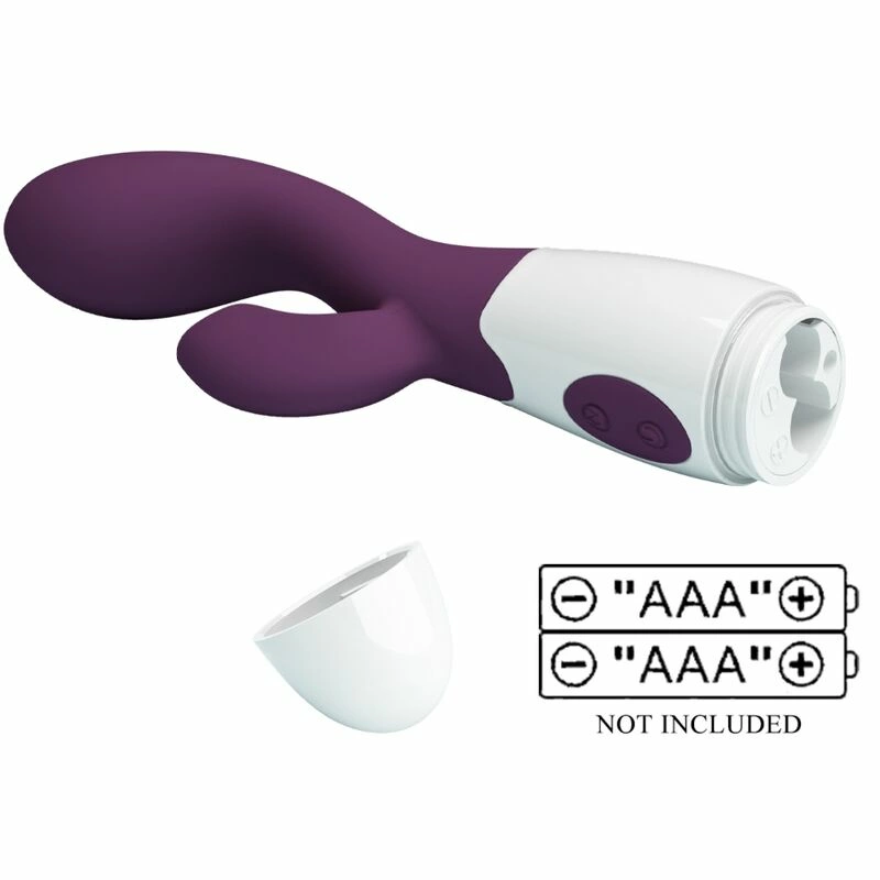 Pretty Love Brighty Dual Vibrating System Silicone Purple 210mm