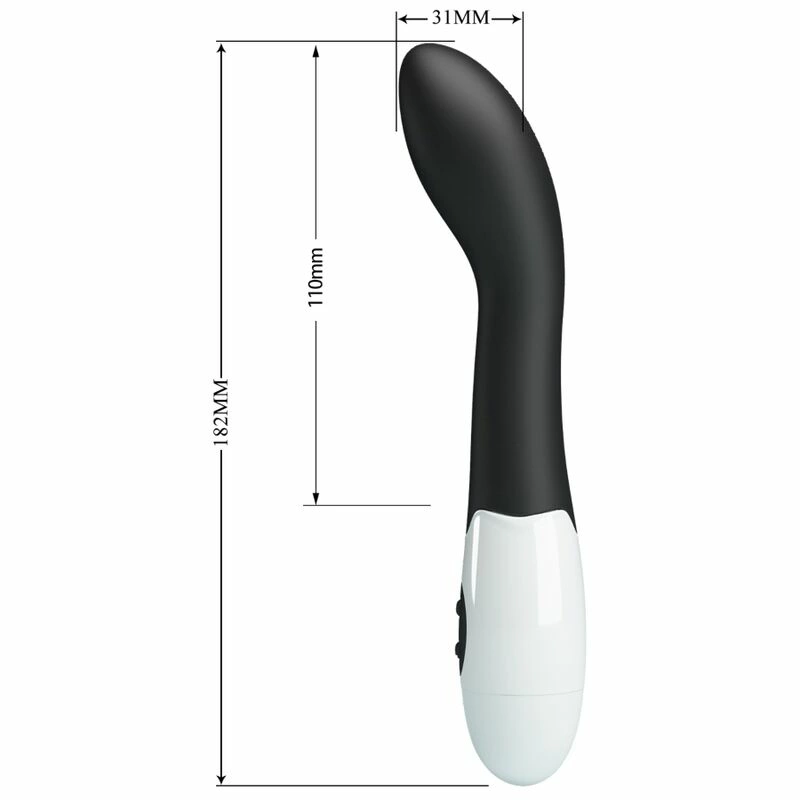 Pretty Love Bishop G-Spot Vibrator 30 Modes Black ABS Silicone