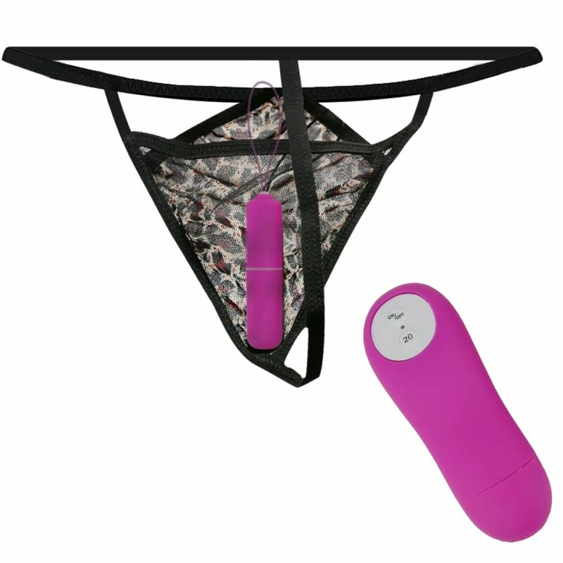 Baile Vibrating Thong Set Purple - Remote Control, 20 Modes, Silicone