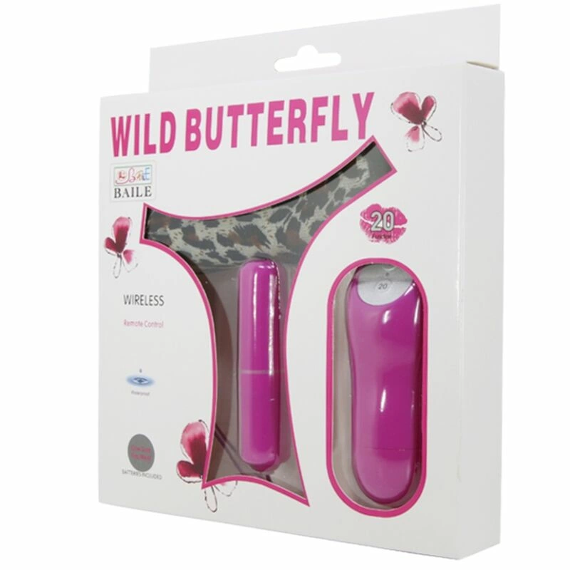 Baile Vibrating Thong Set Purple - Remote Control, 20 Modes, Silicone