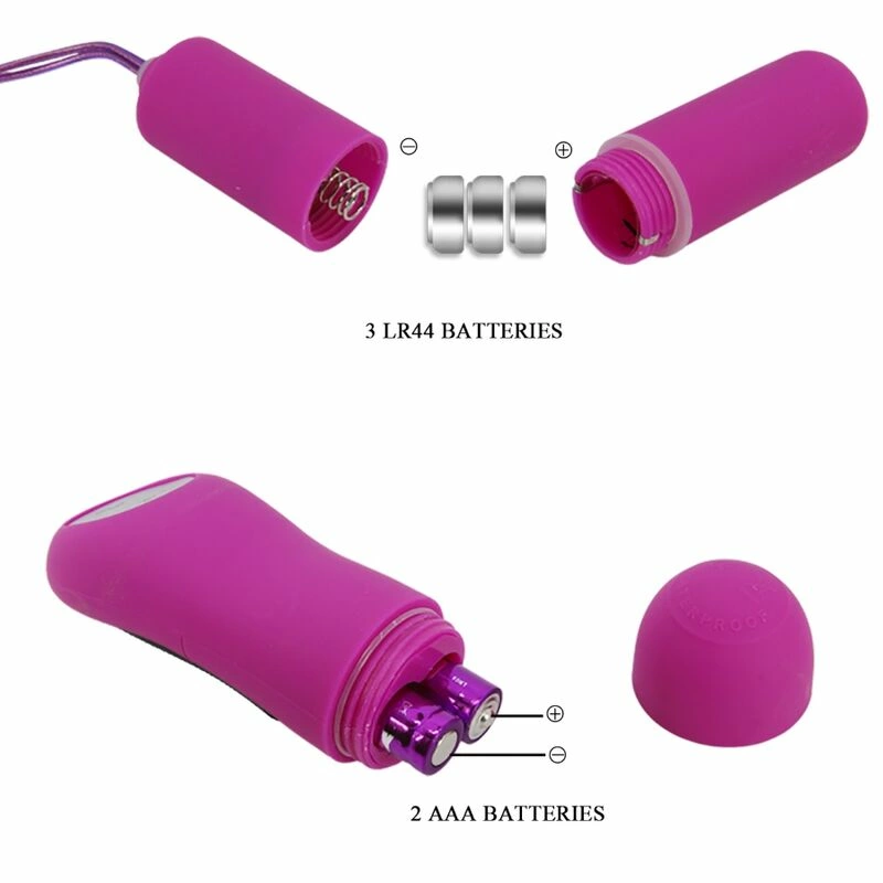 Baile Vibrating Thong Set Purple - Remote Control, 20 Modes, Silicone