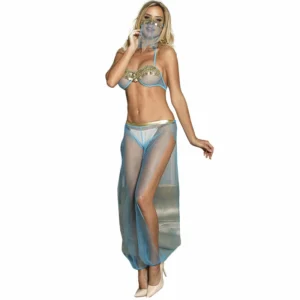 SUBBLIME India Style Blue Lingerie Set L/XL - Gold Accents, Elegant Design