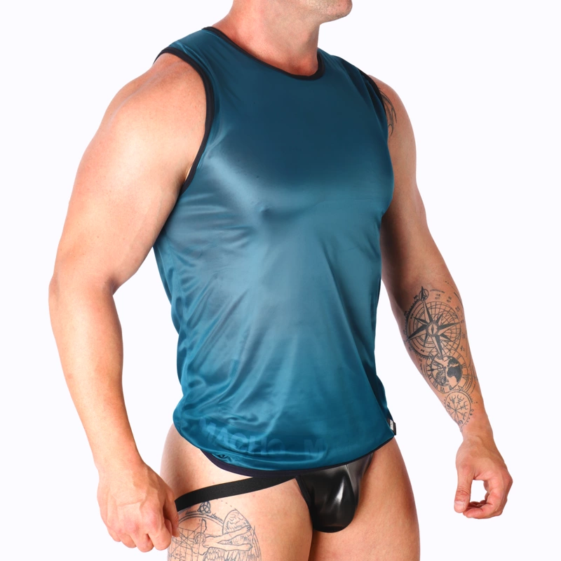 Macho Sport T-Shirt L/XL Green - Lightweight Breathable Polyamide Blend