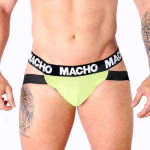MACHO MX28FA Athletic Jockstrap Yellow M - Breathable Lycra Support