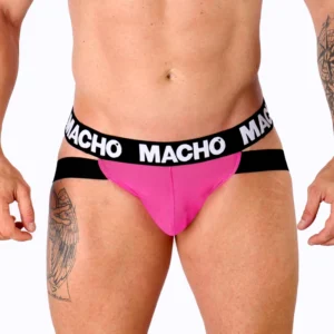 MACHO MX28FR Jockstrap Pink Neon S - Lycra Comfort & Double Strap Design