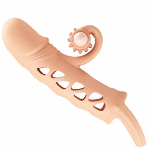 ROMANCE Flesh Extended Sleeve Vibrating Intimate Support, Natural Color