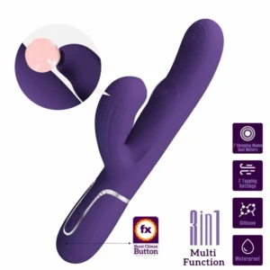 Pretty Love Perlita 3-in-1 Rechargeable Intimate Machine Purple
