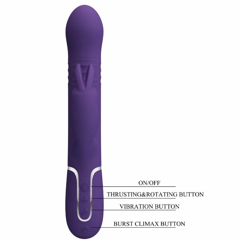 Pretty Love Coale Multi-Function Rabbit Intimate Device 4-in-1 Purple