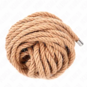KINK Hemp Rope with Metal End 10m - Durable Natural Bondage Cord