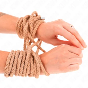 KINK Hemp Rope with Metal Tip 20m - Durable Natural Bondage Tool