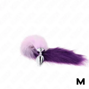 KINK Model M Silicone Plug with 40cm Synthetic Tail, Purple