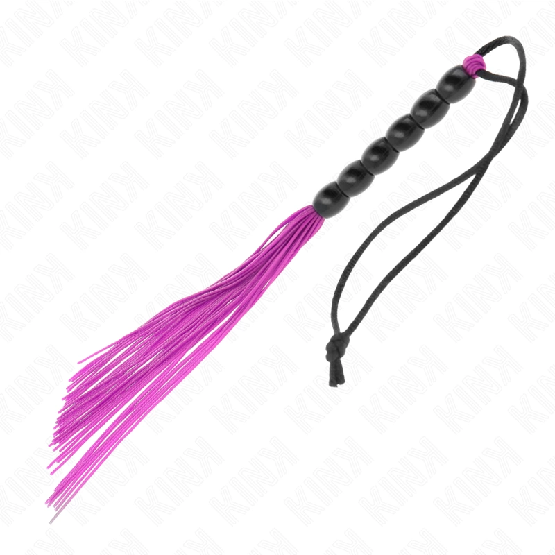 KINK mini silikoninis plaktuvas su 6 purpuriniais karoliukais 26 cm – lankstus smūginis įrankis