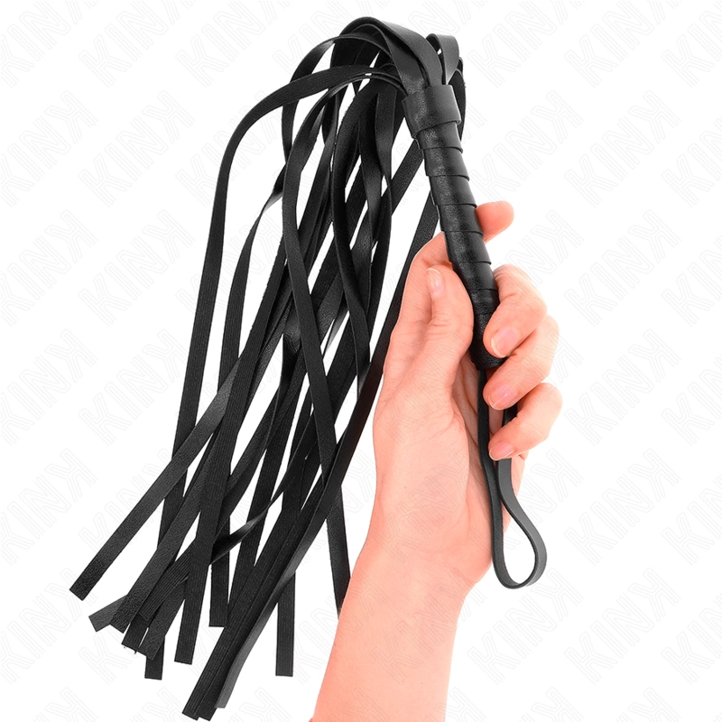 KINK Black Intimate Impact whip 45 cm - Patvarus sintetinis dizainas