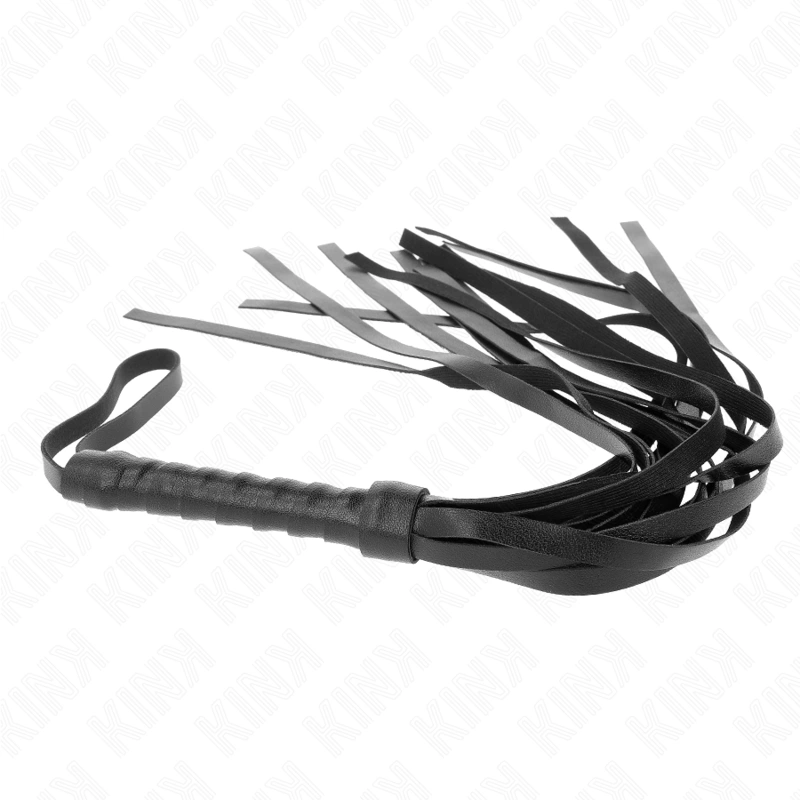 KINK Black Intimate Impact whip 45 cm - Patvarus sintetinis dizainas