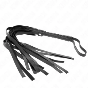 KINK Black Intimate Impact whip 45 cm – Patvarus sintetinis dizainas
