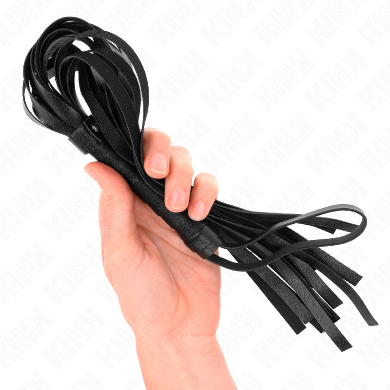 KINK Black Intimate Impact whip 45 cm - Patvarus sintetinis dizainas