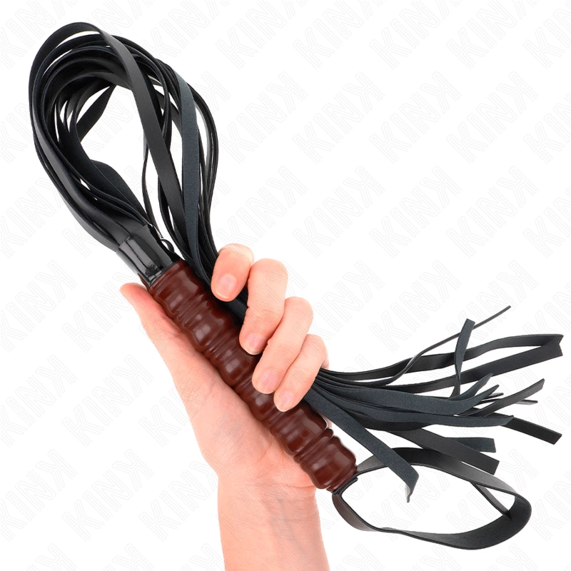KINK raudonmedžio plakinys 53 cm - Elegant Impact Tool, dirbtinė oda, ruda