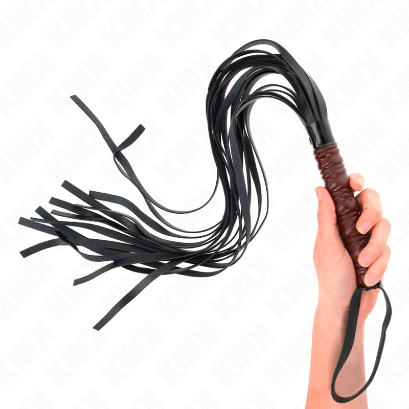 KINK raudonmedžio plakinys 53 cm - Elegant Impact Tool, dirbtinė oda, ruda