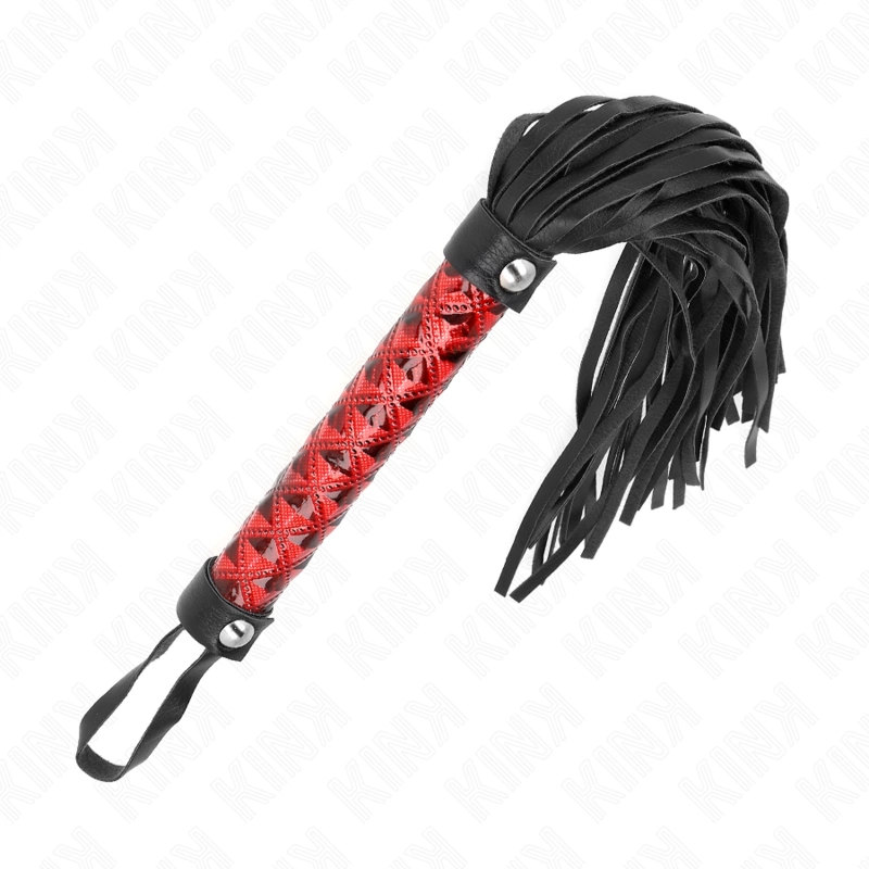 KINK Diamond Pattern Whip 40 cm - Elegant Faux Leather Impact Tool