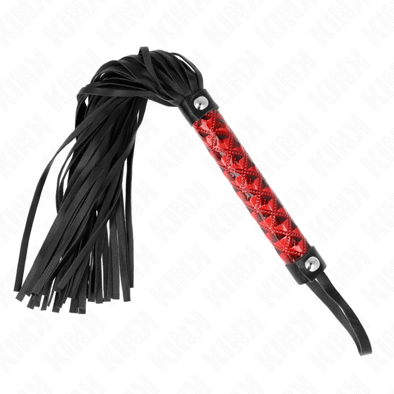 KINK Diamond Pattern Whip 40 cm - Elegant Faux Leather Impact Tool