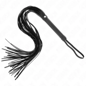 KINK juodas minkštas PVC, 70 cm stiprus smūgis – lankstus kelių uodegų dizainas