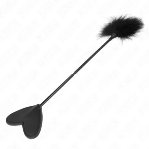 KINK Heart Paddle & Tickle Feather 31cm - Dvigubas sensorinis žaidimo priedas