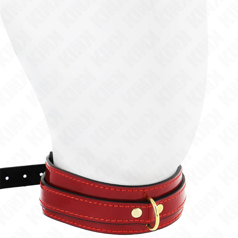 KINK Wine Red Adjustable Necklace with Gold Accents 29-42.5 cm