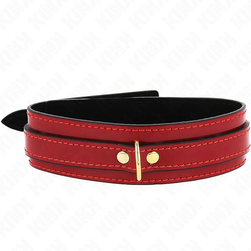 KINK Wine Red Adjustable Necklace with Gold Accents 29-42.5 cm