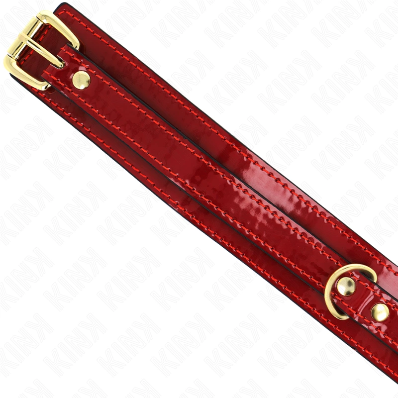 KINK Wine Red Adjustable Necklace with Gold Accents 29-42.5 cm