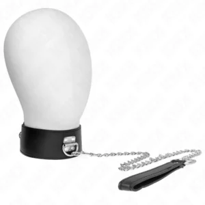 KINK Adjustable Black Collar with Wide Strap 65cm, 33.5-41cm, 5cm Width