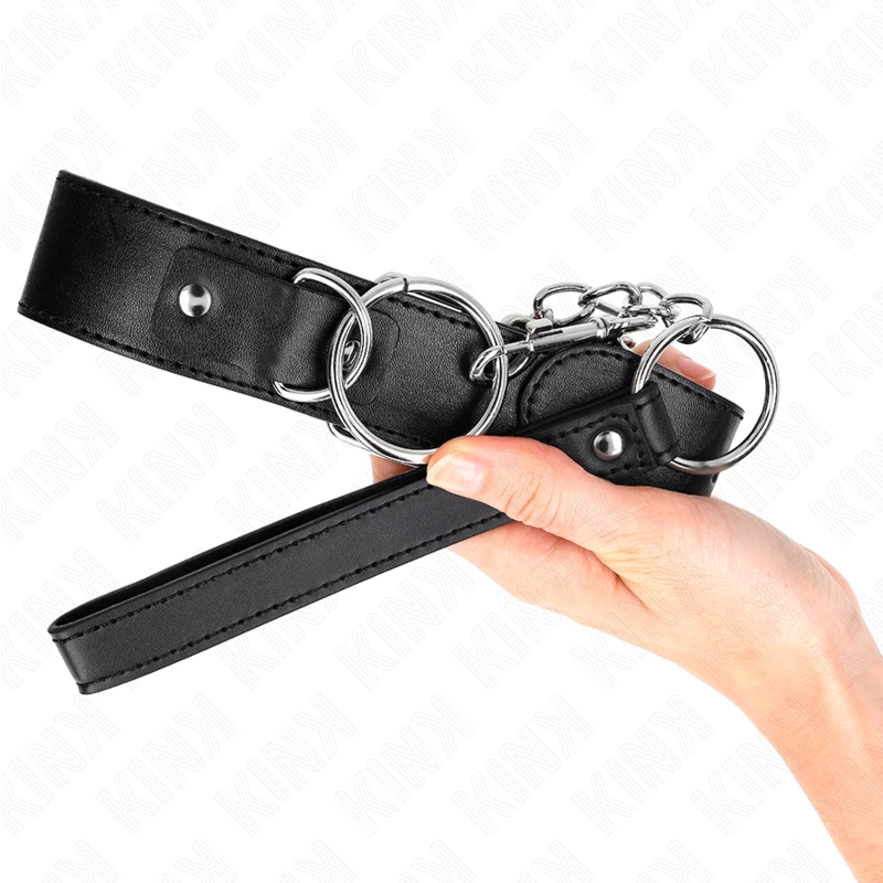 KINK Adjustable Collar with Leash Model 4 Black 36-43 cm
