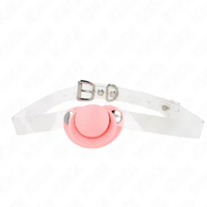 KINK Pink Pacifier-Style Gag Adjustable Strap 5.5x4cm 43-60cm