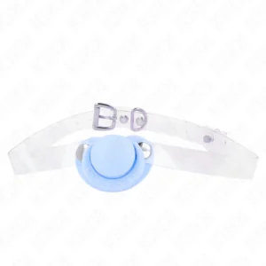 KINK Light Blue Silicone Pacifier Gag Adjustable Strap 5.5x4cm 43-60cm