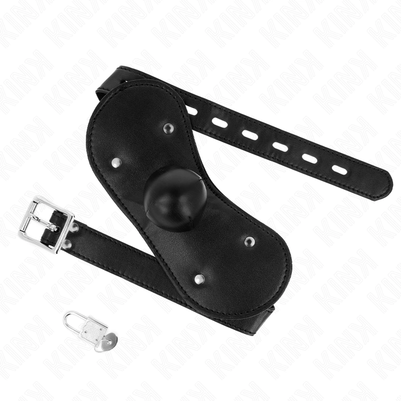 KINK Ball Gag Mouth Mask with Lock Adjustable 42-60cm - Secure Comfort Fit