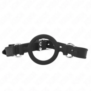 KINK Silicone O-Ring 5 cm Adjustable Gag Black 56 cm Strap