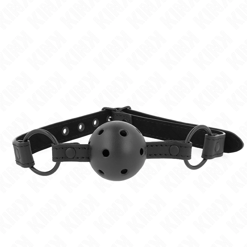 KINK Neoprene Ball Gag Adjustable 4.5cm Ball, 41-59cm Strap, Black