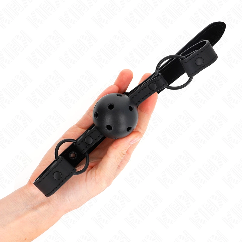 KINK Neoprene Ball Gag Adjustable 4.5cm Ball, 41-59cm Strap, Black