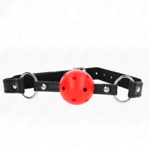 KINK Model 1 Hollow Red Silicone Ball Restraint 4.5cm – Adjustable Strap