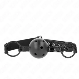 KINK Diamond Ball System 4.5 cm - Adjustable Silicone Gag, Black