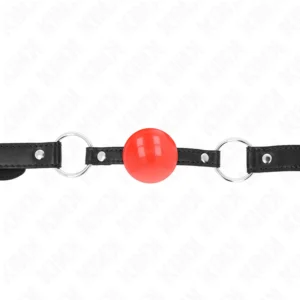 KINK Red TPE Ball Gag 4 cm - Adjustable Strap, 60 x 2 cm