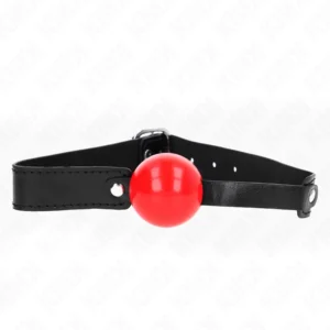 KINK Model 1 Soft TPE Ball 4cm Adjustable Gag 41-61cm Black/Red