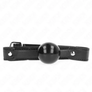 KINK Ball Gag Model 2 Soft TPE 4cm - Adjustable Black Strap 65x2.5cm