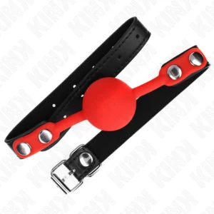 KINK Silicone Ball Gag Red 4 cm – Adjustable Strap 60 x 2 cm