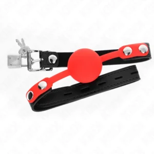 KINK Silicone Ball Gag with Lock 4cm - Adjustable Secure Strap 60cm