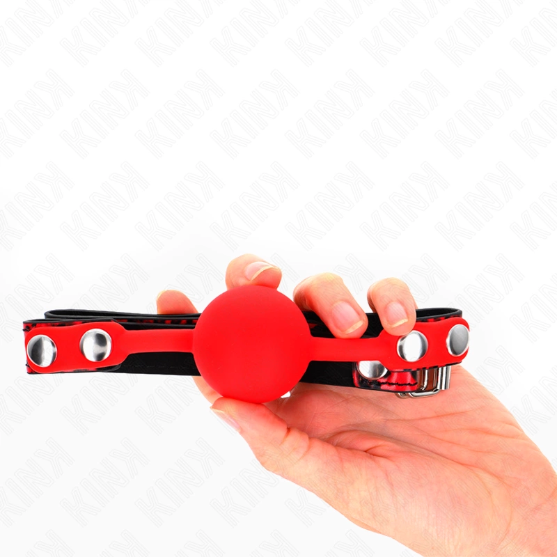 KINK Silicone Ball Gag Model 2 Black 4cm - Adjustable 60x2cm Strap