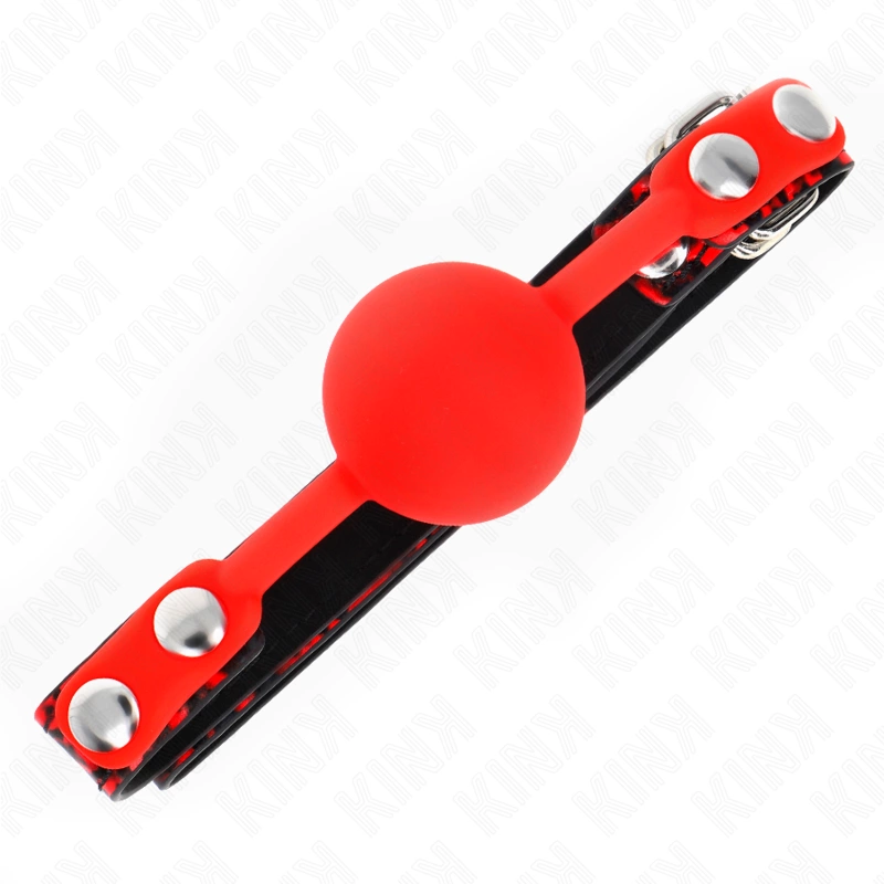 KINK Silicone Ball Gag Model 2 Black 4cm - Adjustable 60x2cm Strap