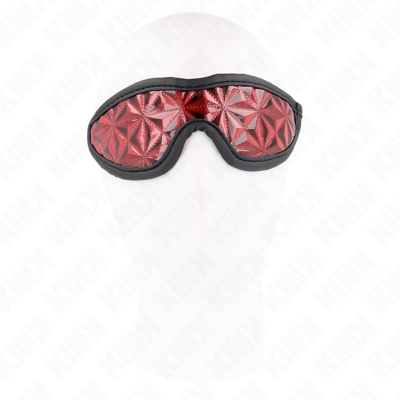 KINK Red Diamond Pattern akių kaukė Reguliuojama galvos juosta 20,5x6 cm