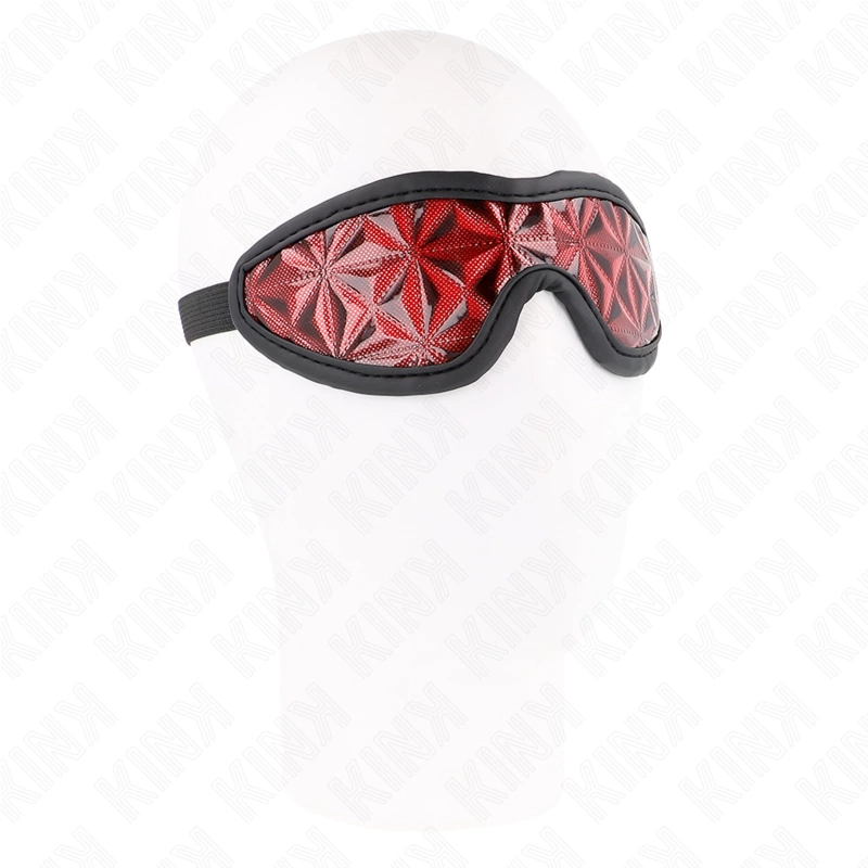 KINK Red Diamond Pattern akių kaukė Reguliuojama galvos juosta 20,5x6 cm