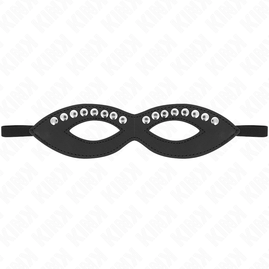 KINK Eye Mask with Mini Rivets Model 1 Black 20.5x5.5cm Adjustable Strap
